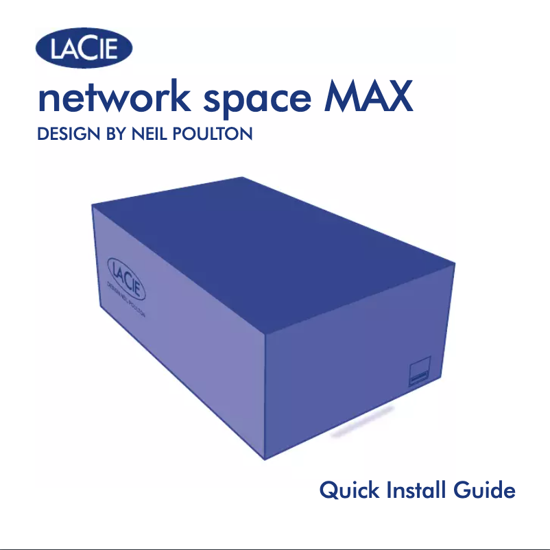 Image de la première page du manuel de l'appareil Network Space MAX