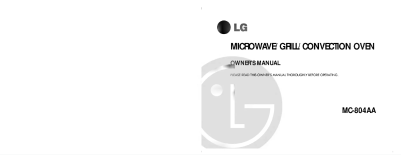 Página 1 del manual Manual de usuario LG MC-804AA