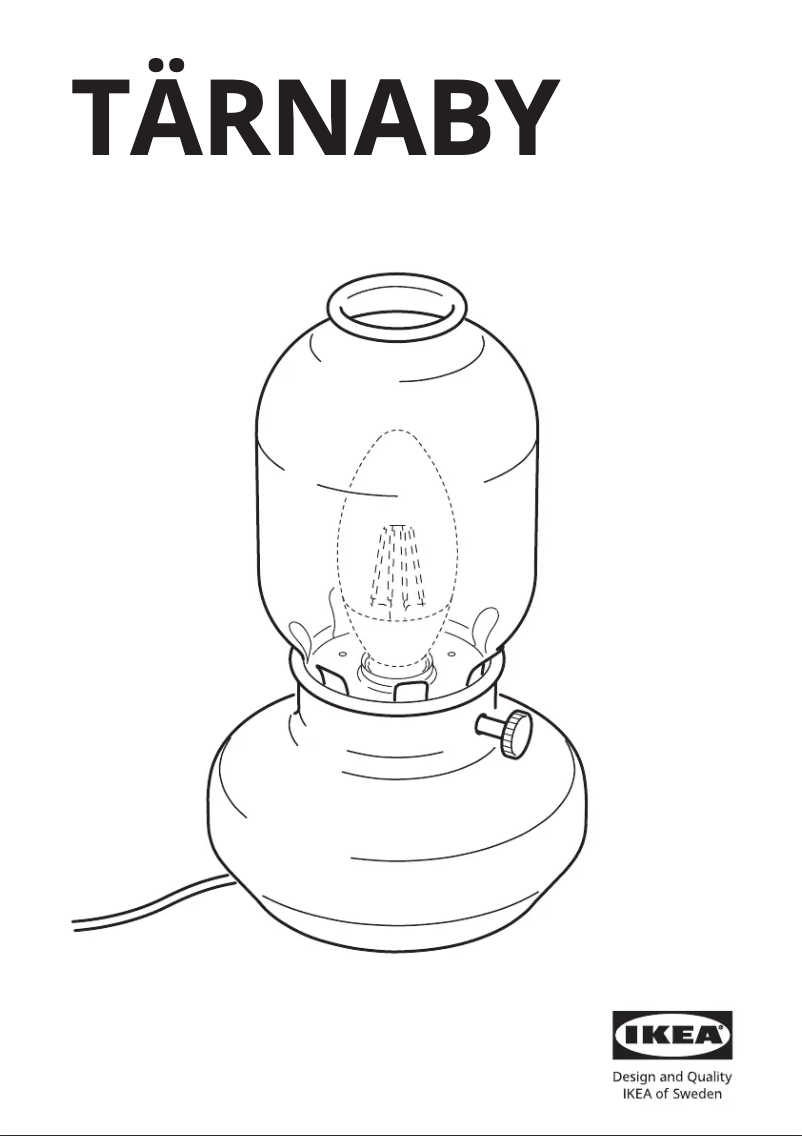 Page 1 de la notice Manuel utilisateur Ikea TÄRNABY 105.431.91