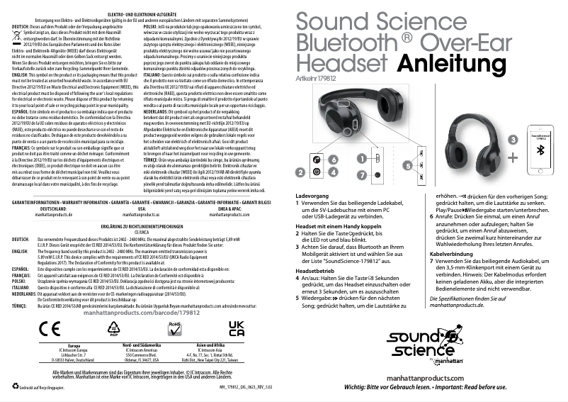 Page 1 de la notice Manuel utilisateur Manhattan 179812