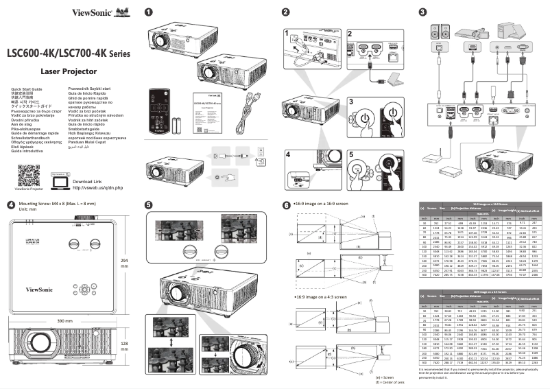 Image de la première page du manuel de l'appareil LSC600-4K