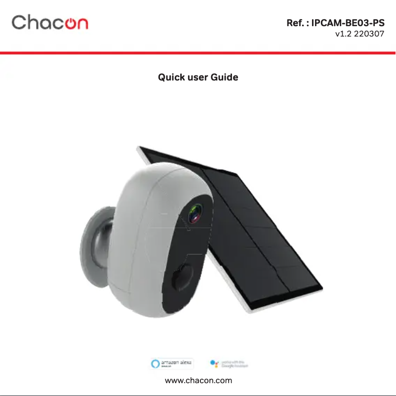 Page n°1 - Manuel utilisateur Chacon IPCAM-BE03-PS