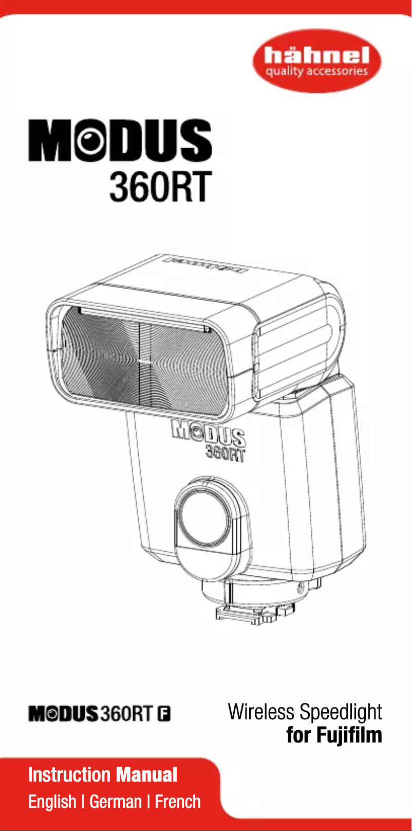 Page 1 de la notice Manuel utilisateur Hähnel MODUS 360RT (Fujifilm)