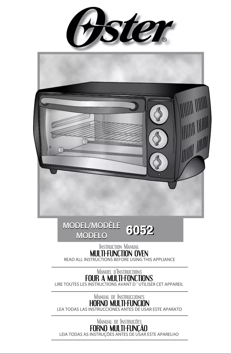 Page 1 de la notice Manuel utilisateur Oster 6052