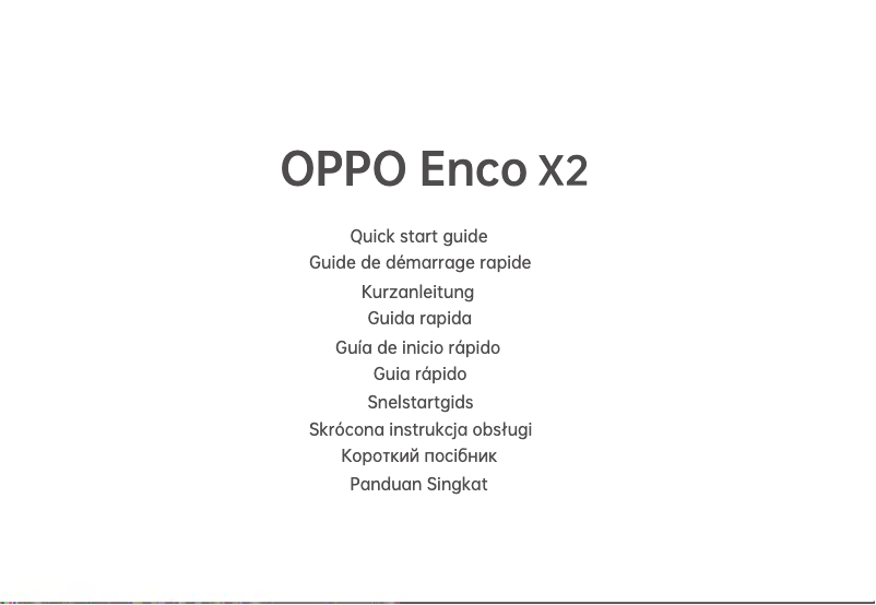 Page n°1 - Manuel utilisateur Oppo Enco X2