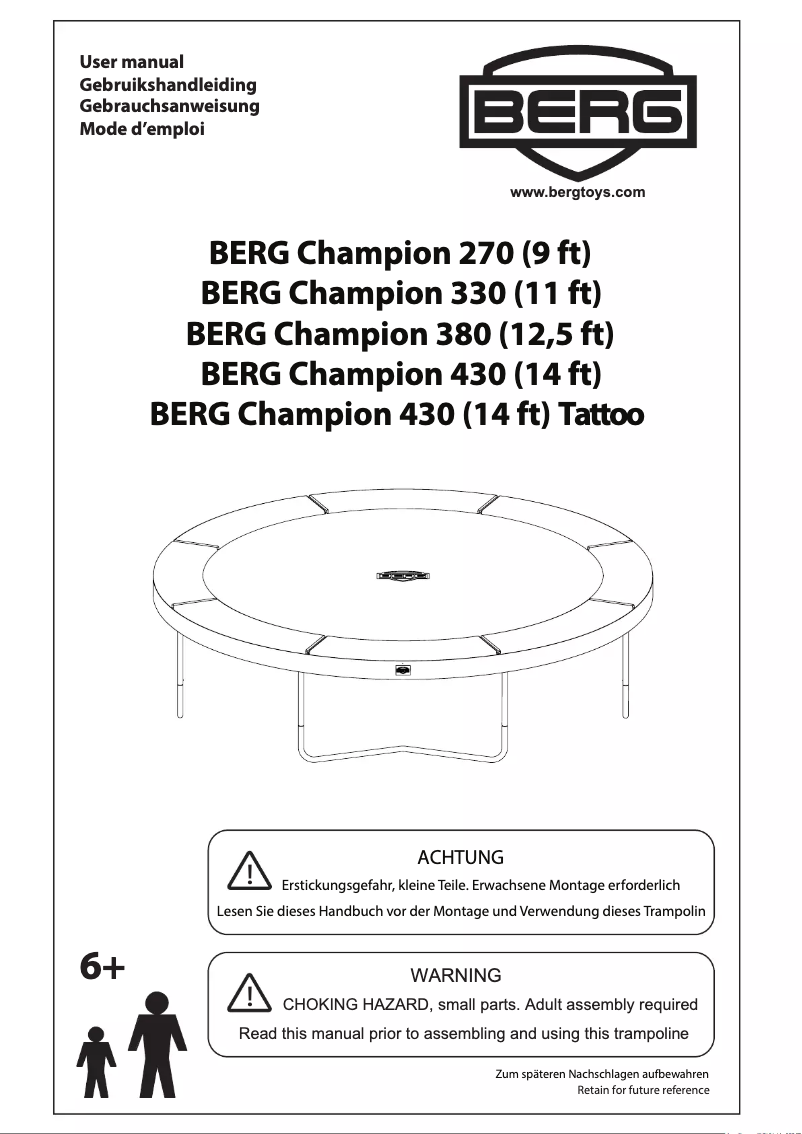 Page 1 de la notice Manuel utilisateur Berg Champion Deluxe
