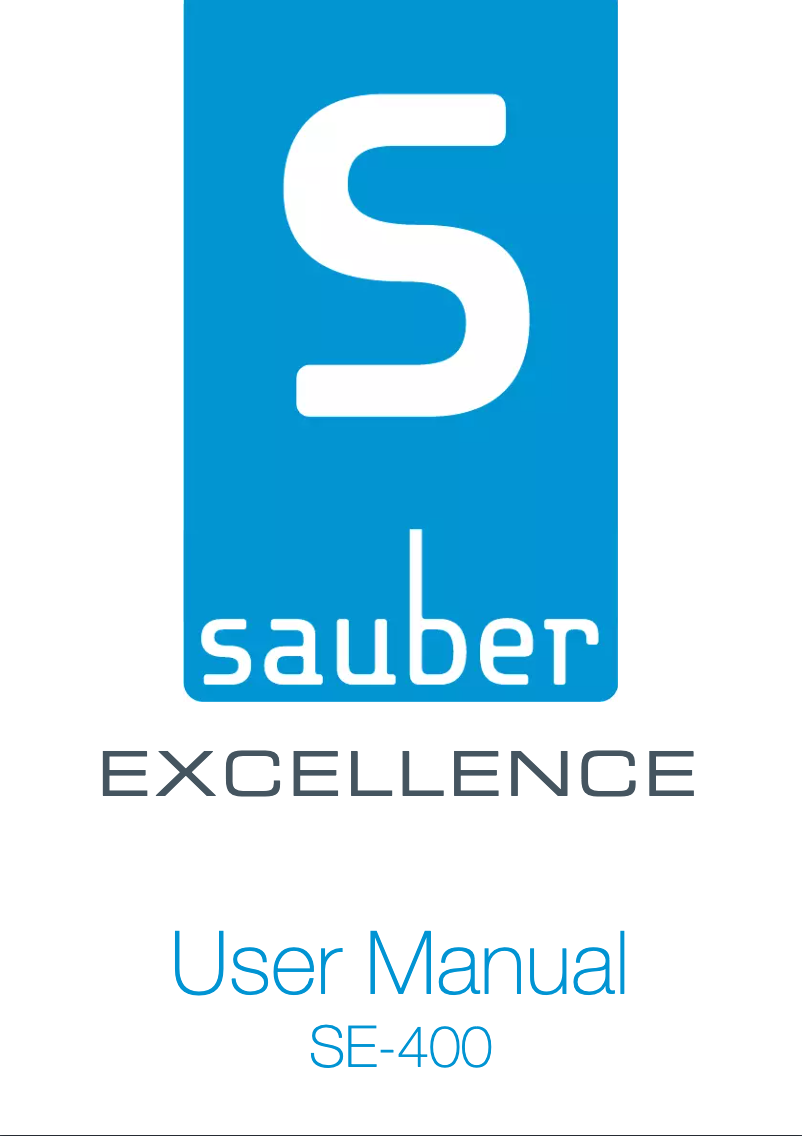 Page 1 de la notice Manuel utilisateur Sauber Excellence SE-400