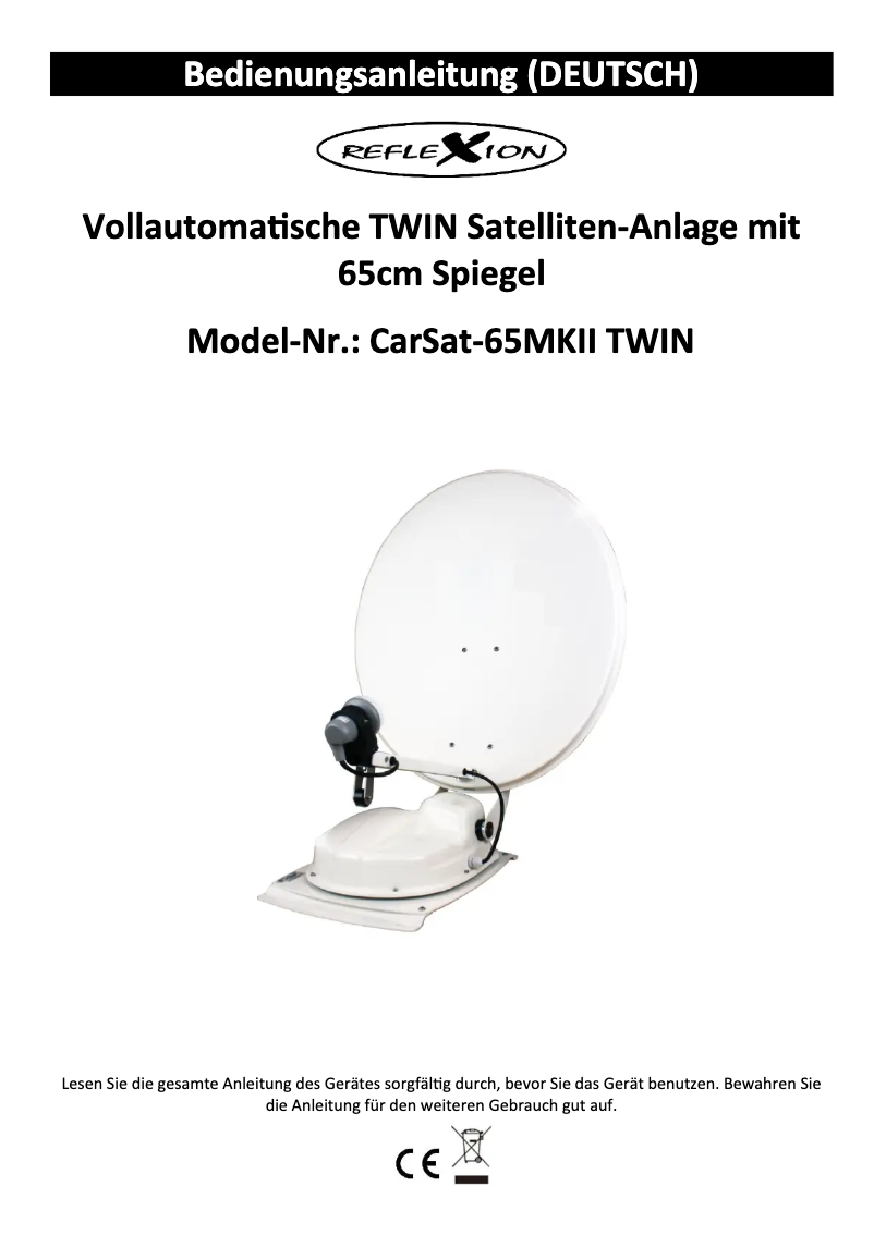 Page 1 de la notice Manuel utilisateur Reflexion CarSat-65MKII Twin