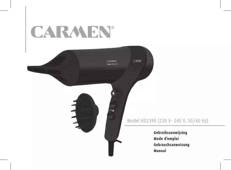 Image de la première page du manuel de l'appareil High Performance 2300 HD2390