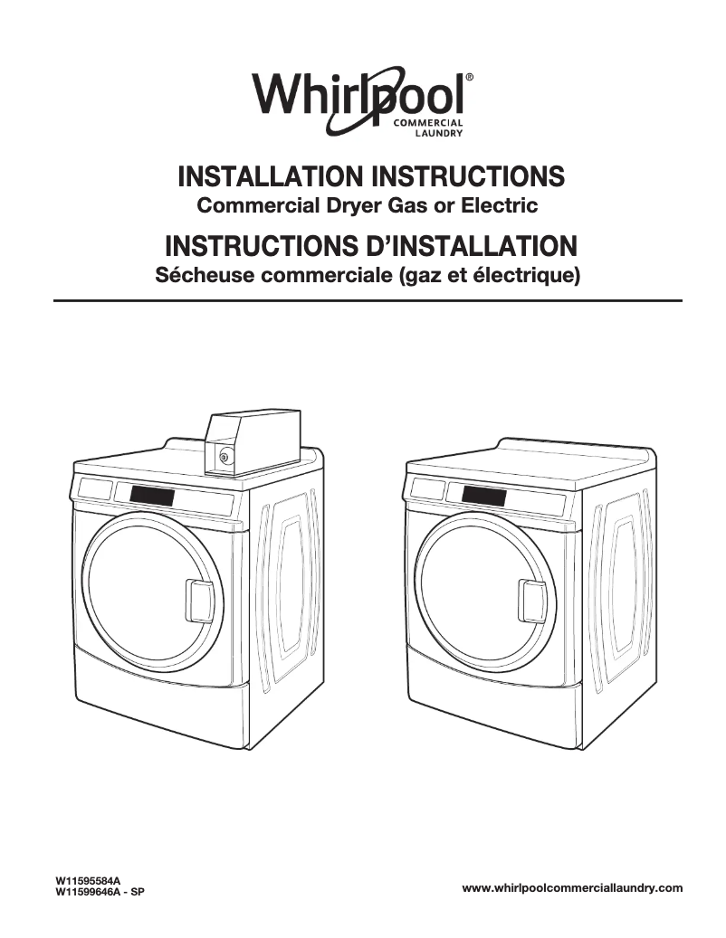 Page n°1 - Guide d'installation Whirlpool CGM2745FQ