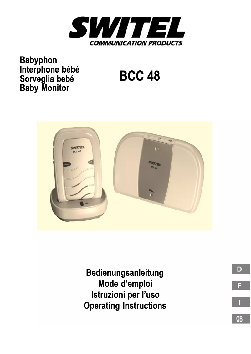 Page n°1 - Manuel utilisateur Switel BCC48