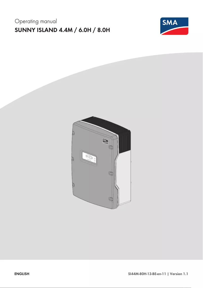 Page 1 de la notice Manuel utilisateur SMA Sunny Island 8.0H-13