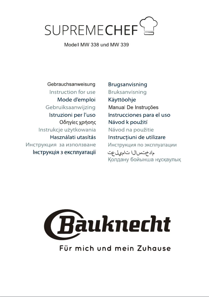 Page 1 de la notice Manuel utilisateur Bauknecht MW 338 B