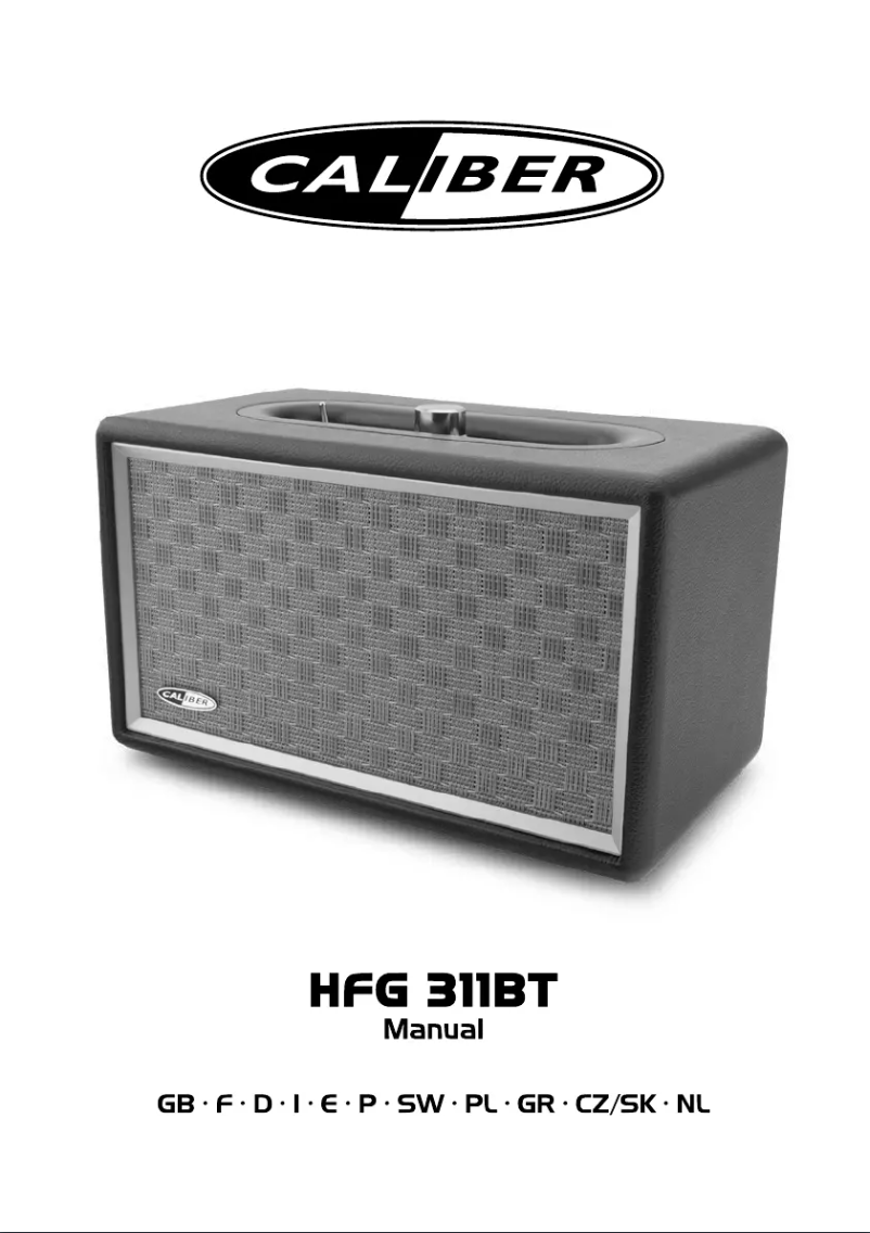 Image de la première page du manuel de l'appareil HFG311BT