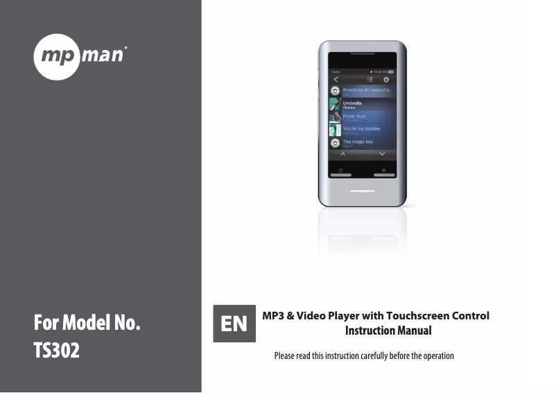 Página 1 del manual Manual de usuario Mpman TS302