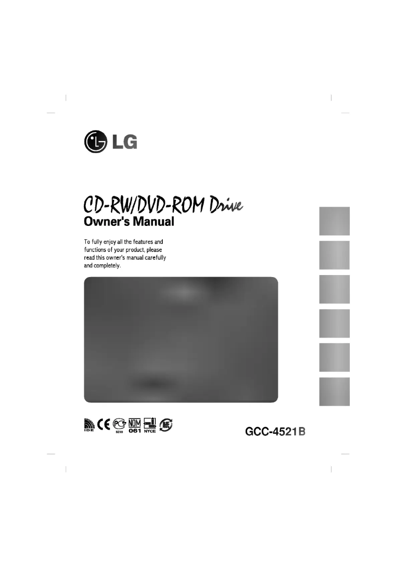 Page n°1 - Manuel utilisateur LG GCC-4521B