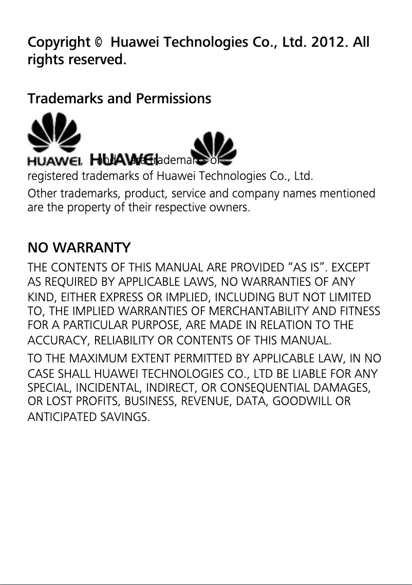 Page 1 de la notice Manuel utilisateur Huawei G6006