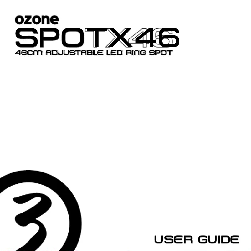 Page n°1 - Manuel utilisateur Ozone SPOT X46