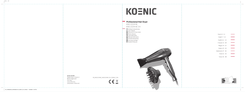 Page n°1 - Manuel utilisateur Koenic KHD 2224 AC