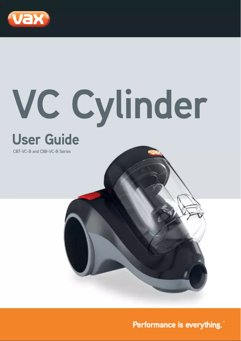 Page 1 de la notice Manuel utilisateur Vax C88-VC