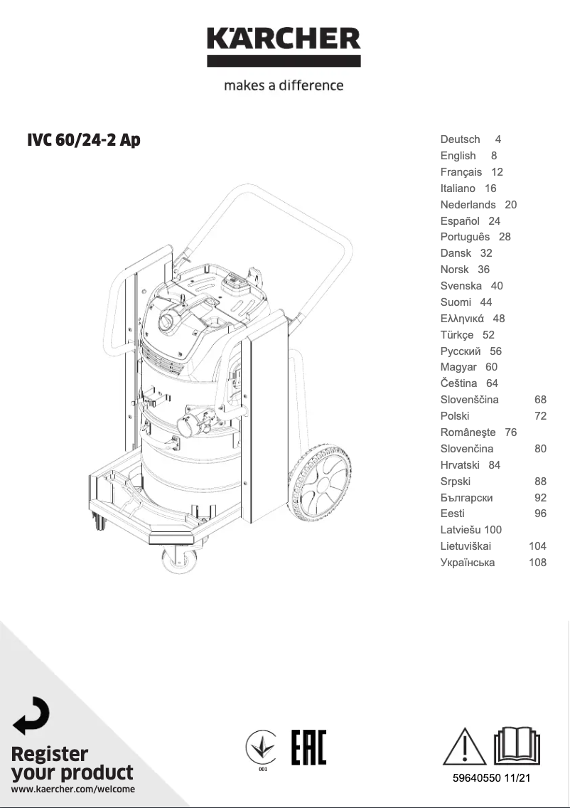 Image de la première page du manuel de l'appareil IVC 60/24-2 Ap