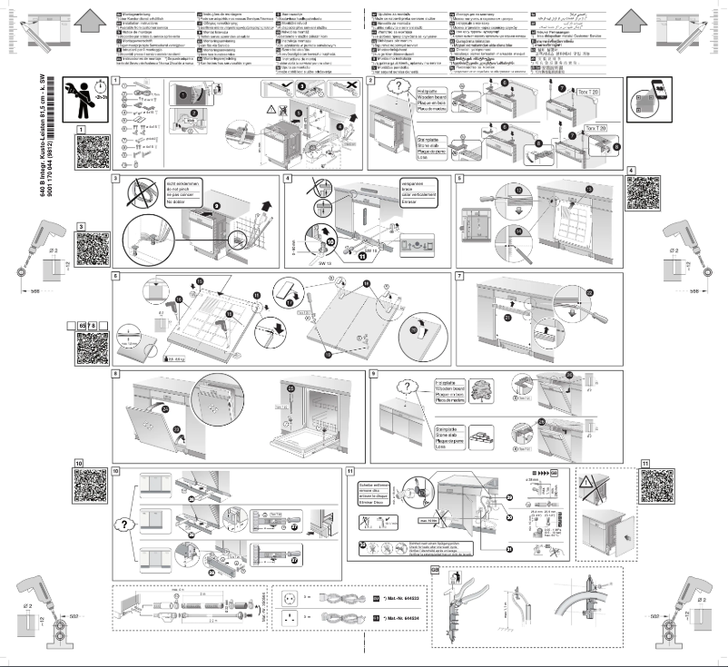 Page 1 de la notice Guide d'installation Bosch Serie 2 SMI25AS00E