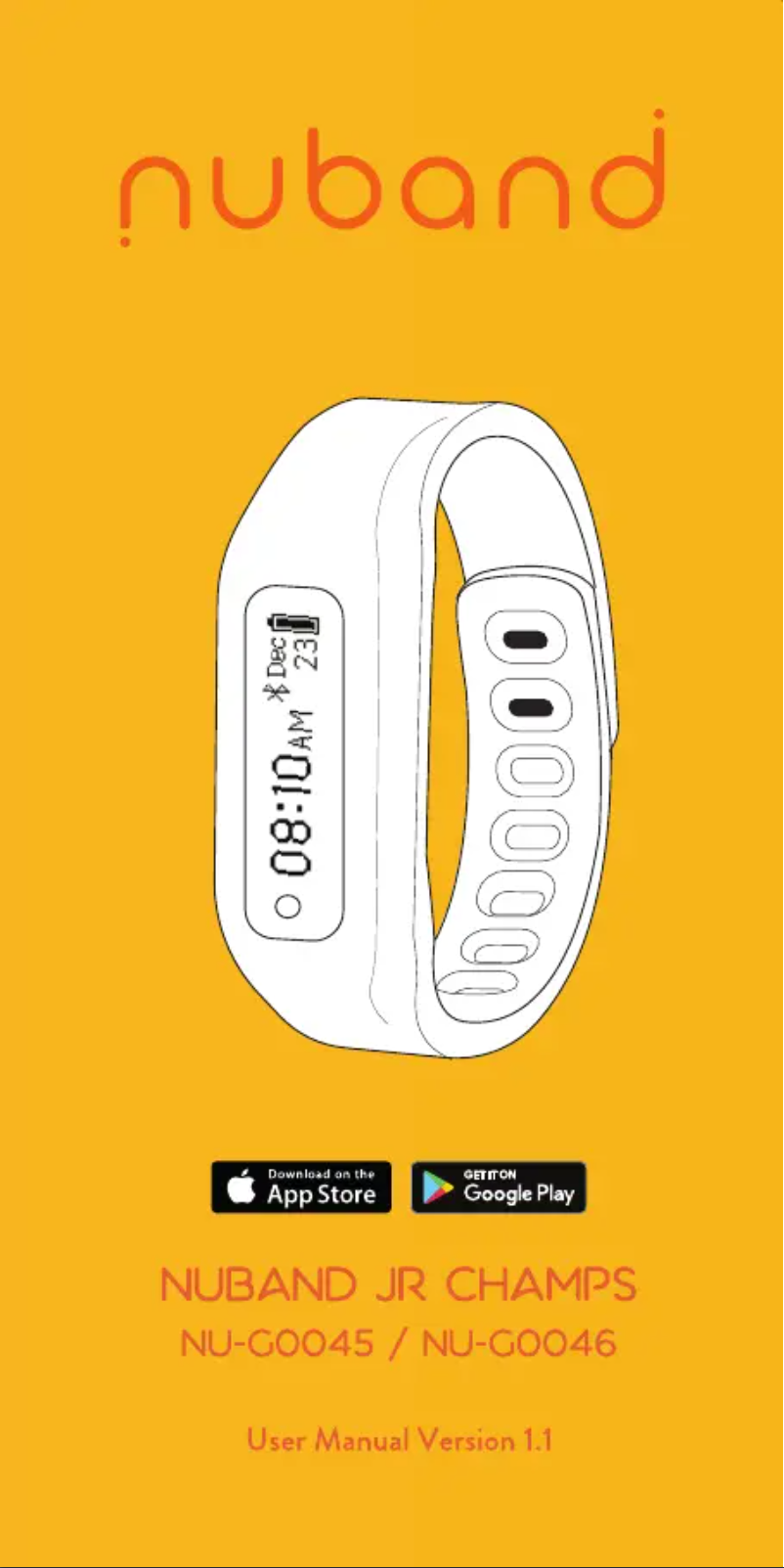 Image de la première page du manuel de l'appareil Jr Champs NU-G0045