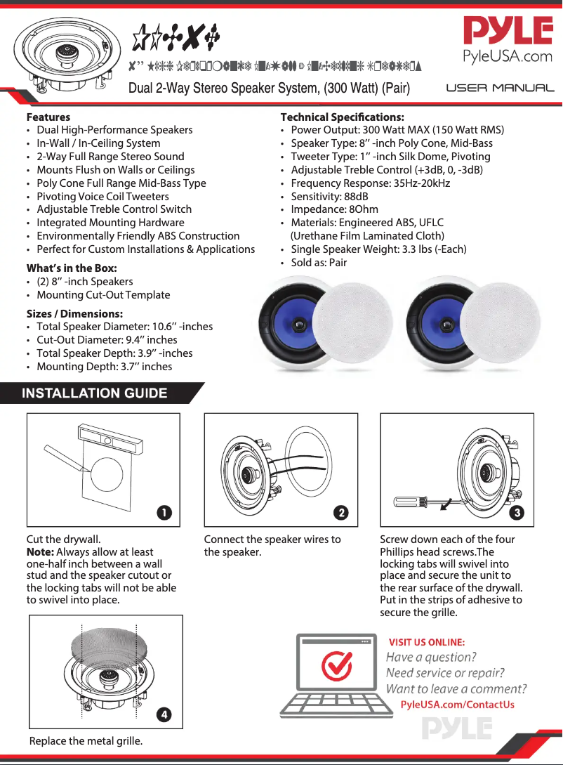 Page n°1 - Manuel utilisateur Pyle PIC8E