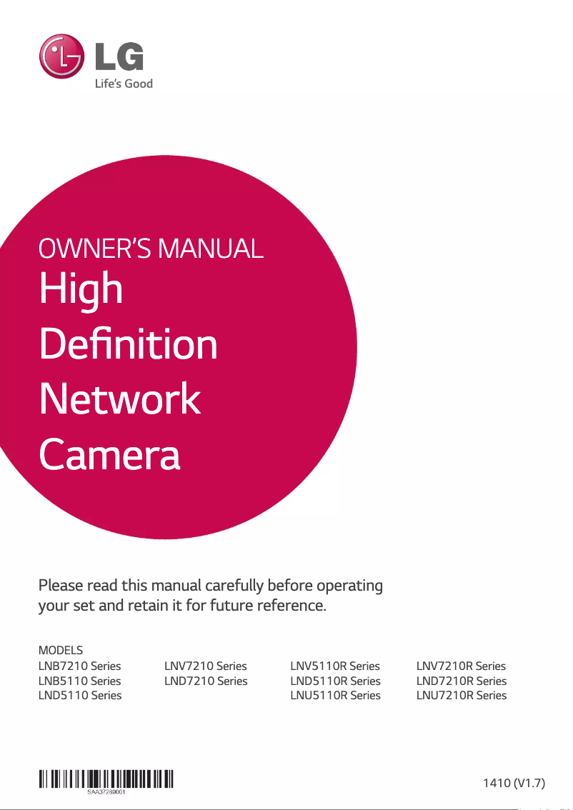 Page n°1 - Manuel utilisateur LG LNV7210R