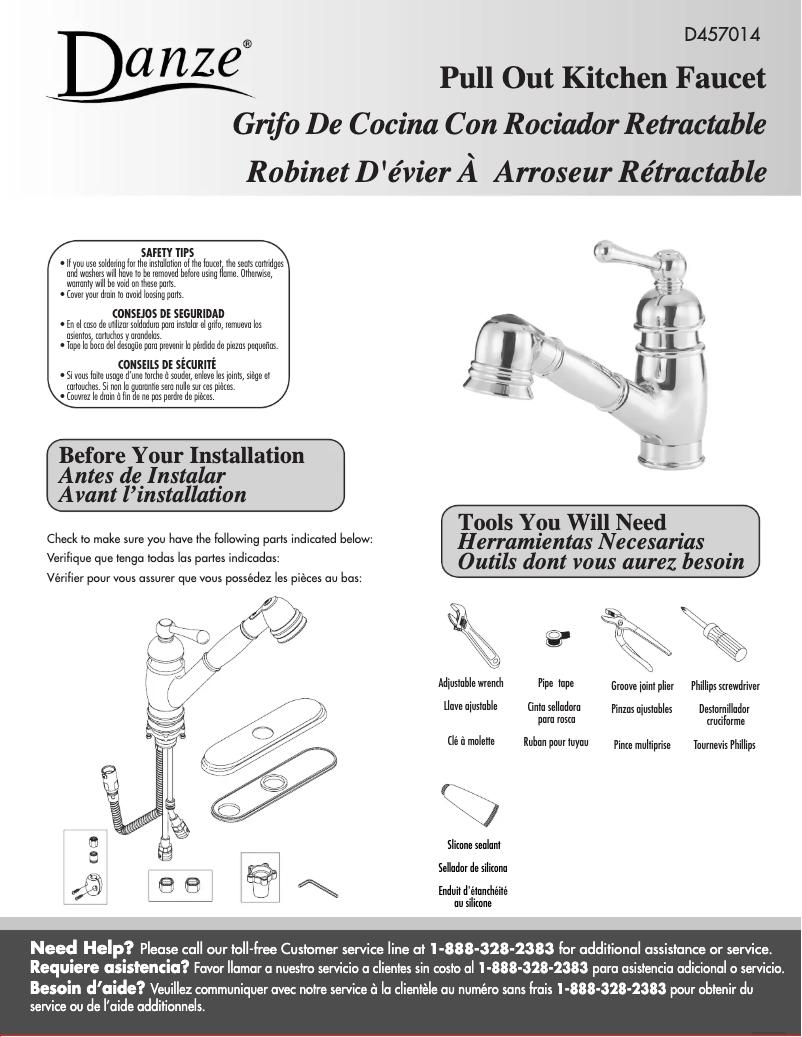 Page n°1 - Manuel utilisateur Danze D457014