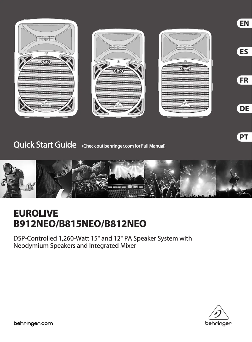 Image de la première page du manuel de l'appareil Eurolive B912NEO