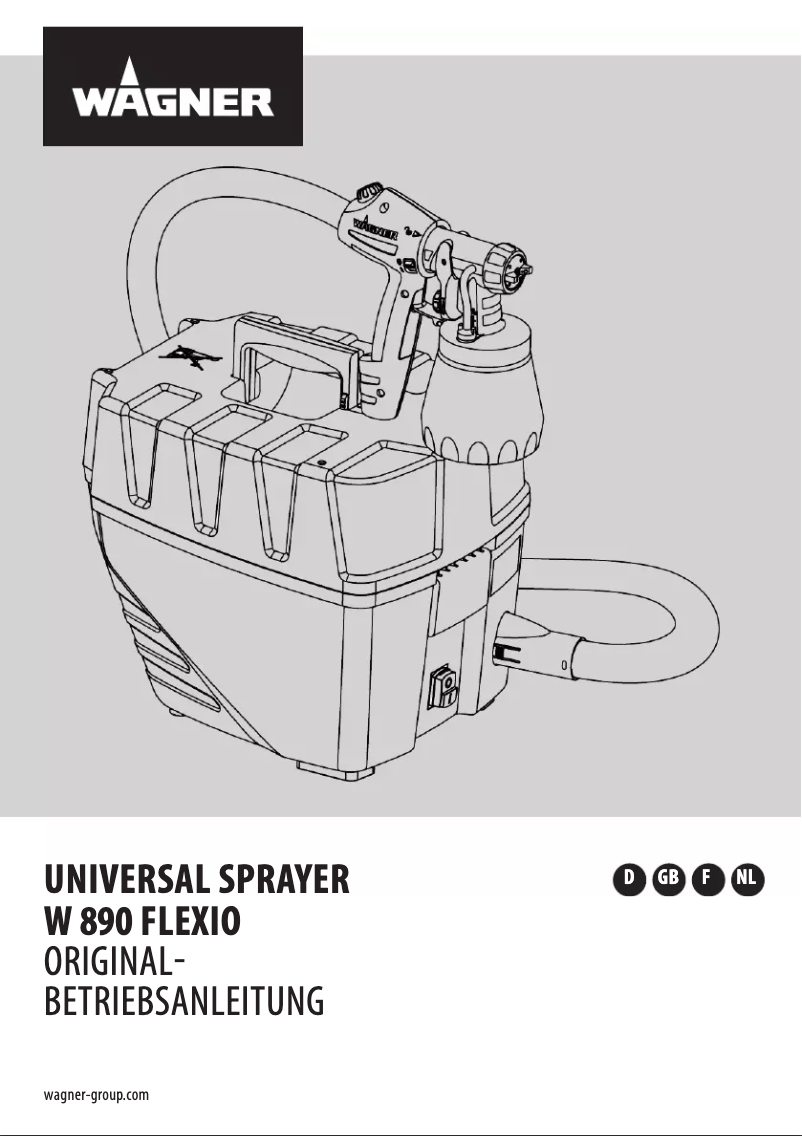 Page 1 de la notice Manuel utilisateur Wagner W 890 Flexio