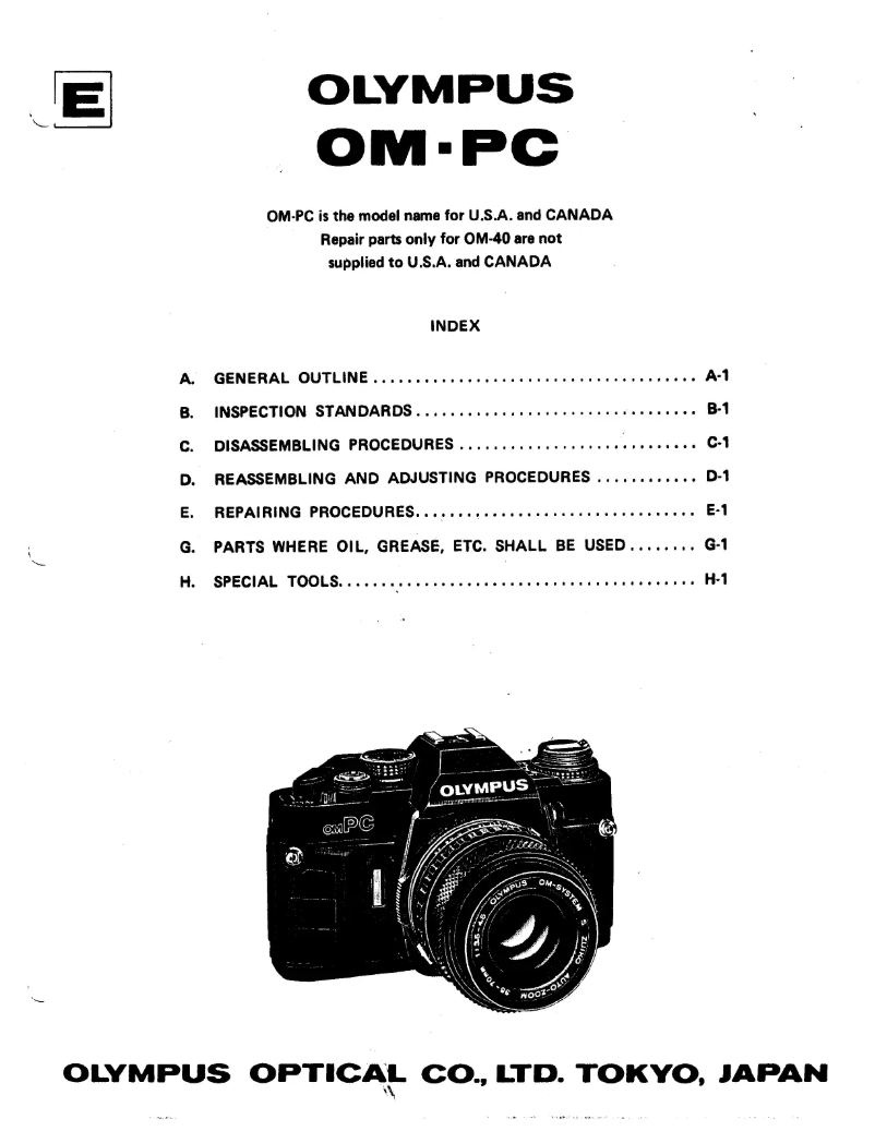 Page n°1 - Manuel utilisateur Olympus OM-PC