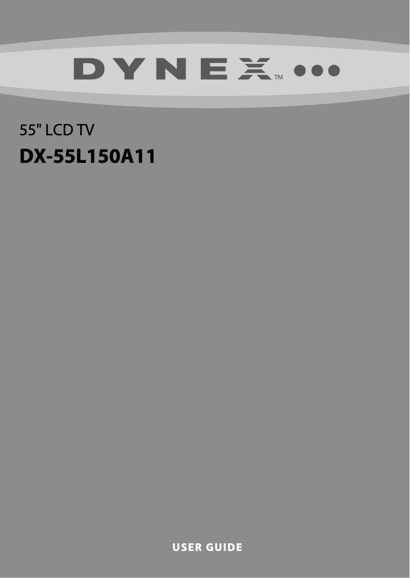 Page n°1 - Manuel utilisateur Dynex DX-55L150A11