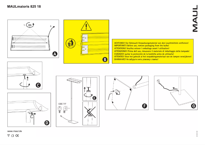 Page 1 de la notice Manuel utilisateur MAUL Maioris