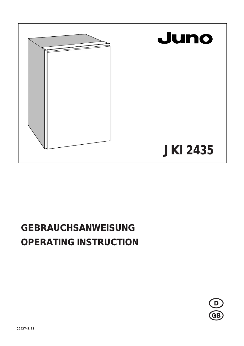 Image de la première page du manuel de l'appareil JKI2435