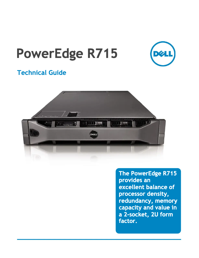 Page 1 de la notice Manuel utilisateur Dell PowerEdge R715
