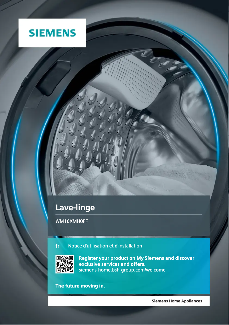Page n°1 - Manuel utilisateur Siemens WM16XMH0FF
