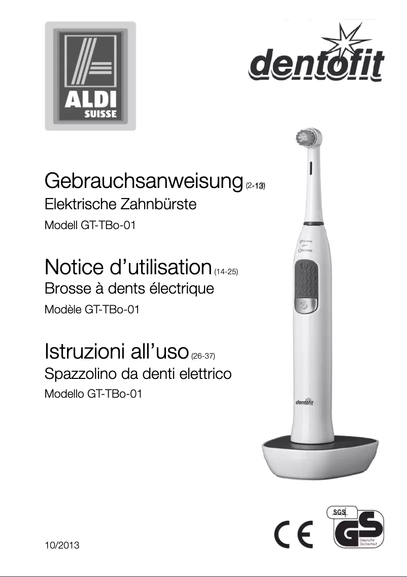 Page n°1 - Manuel utilisateur Dentofit GT-TBo-01