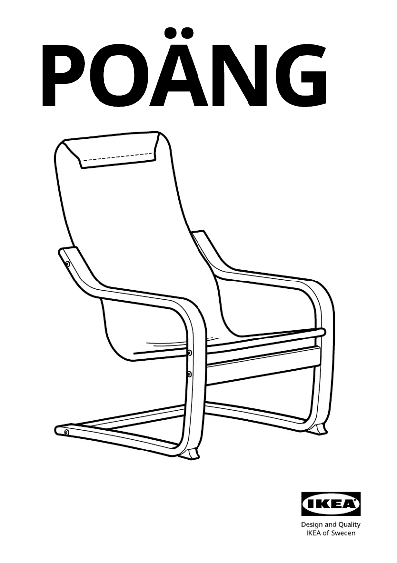 Page 1 de la notice Manuel utilisateur Ikea POÄNG 604.180.57