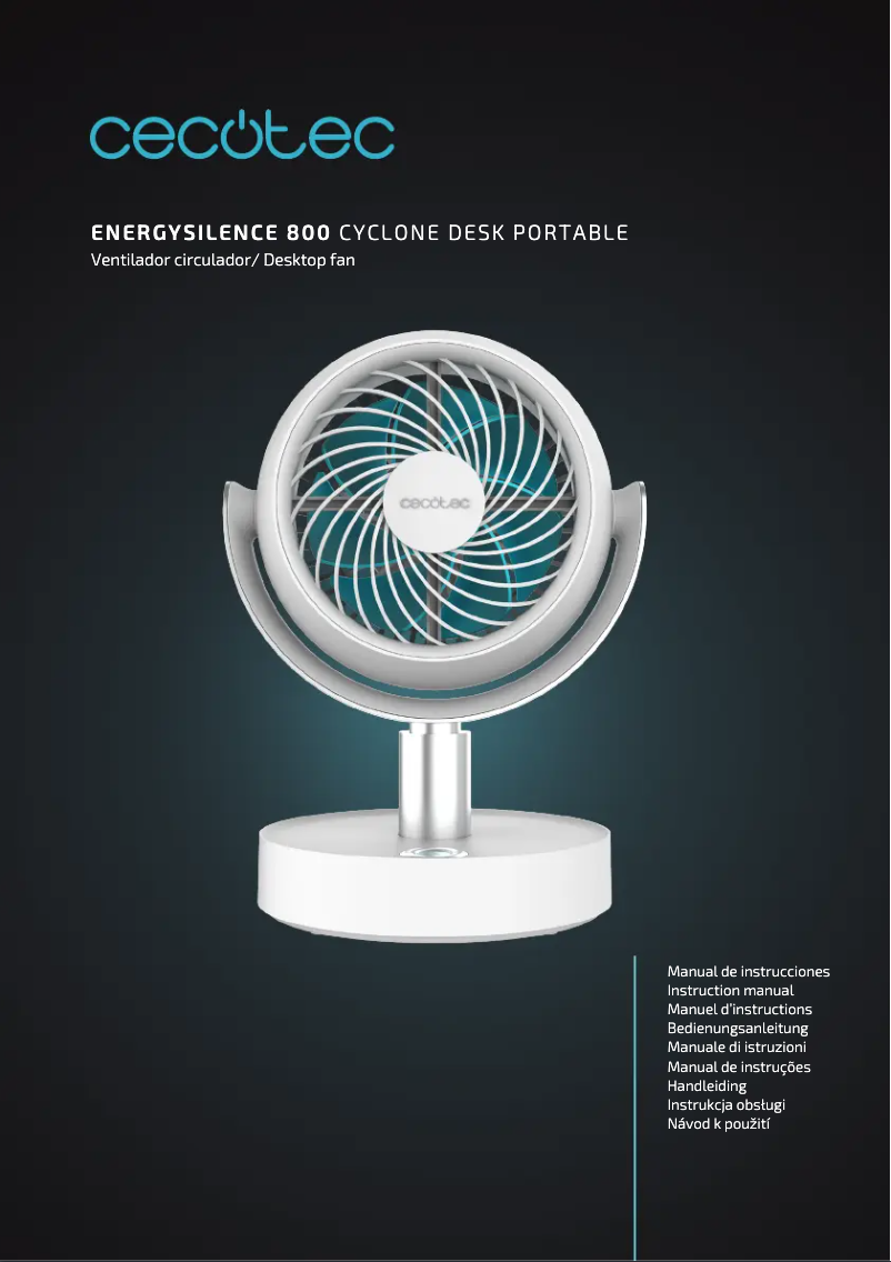 Page 1 de la notice Manuel utilisateur Cecotec EnergySilence 800 Cyclone Desk Portable