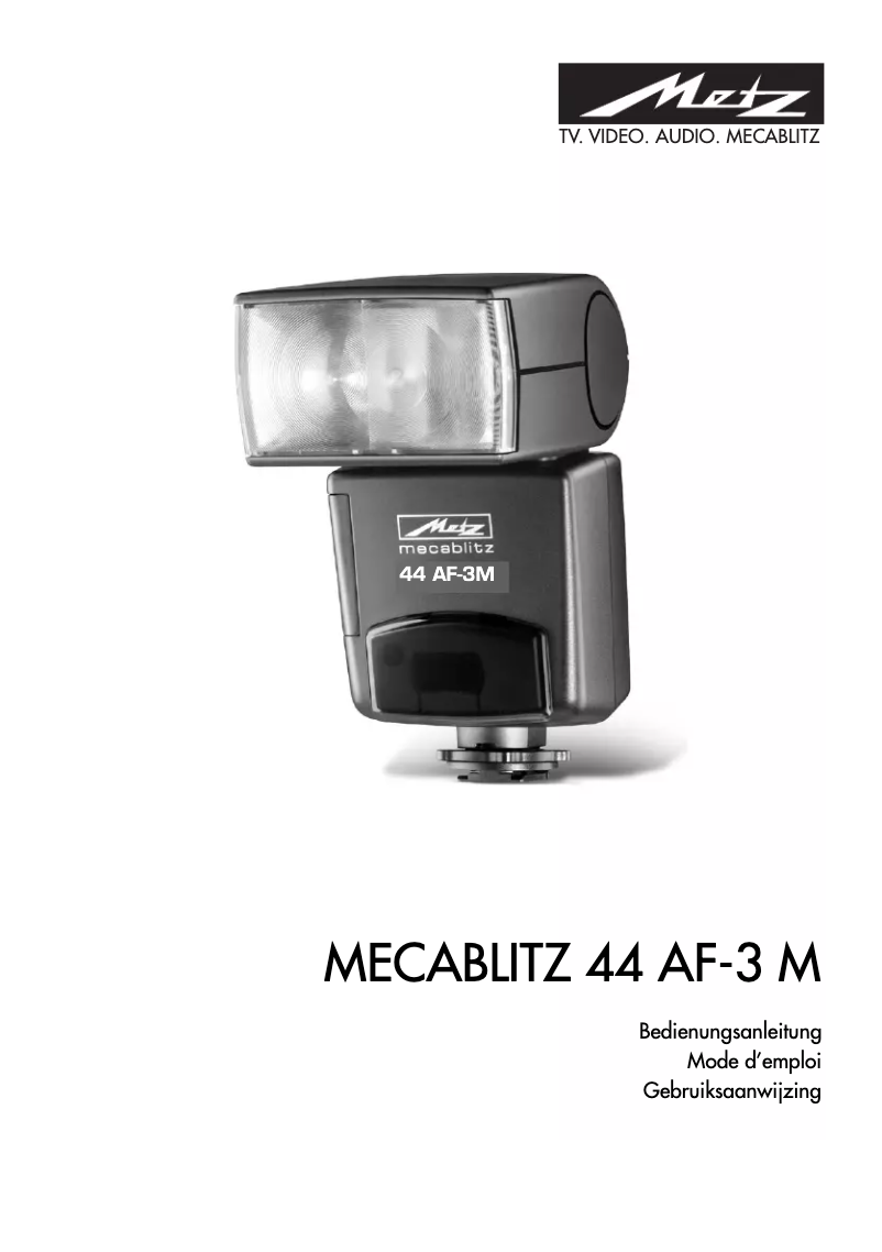 Page n°1 - Manuel utilisateur Metz Mecablitz 44 AF-3 M