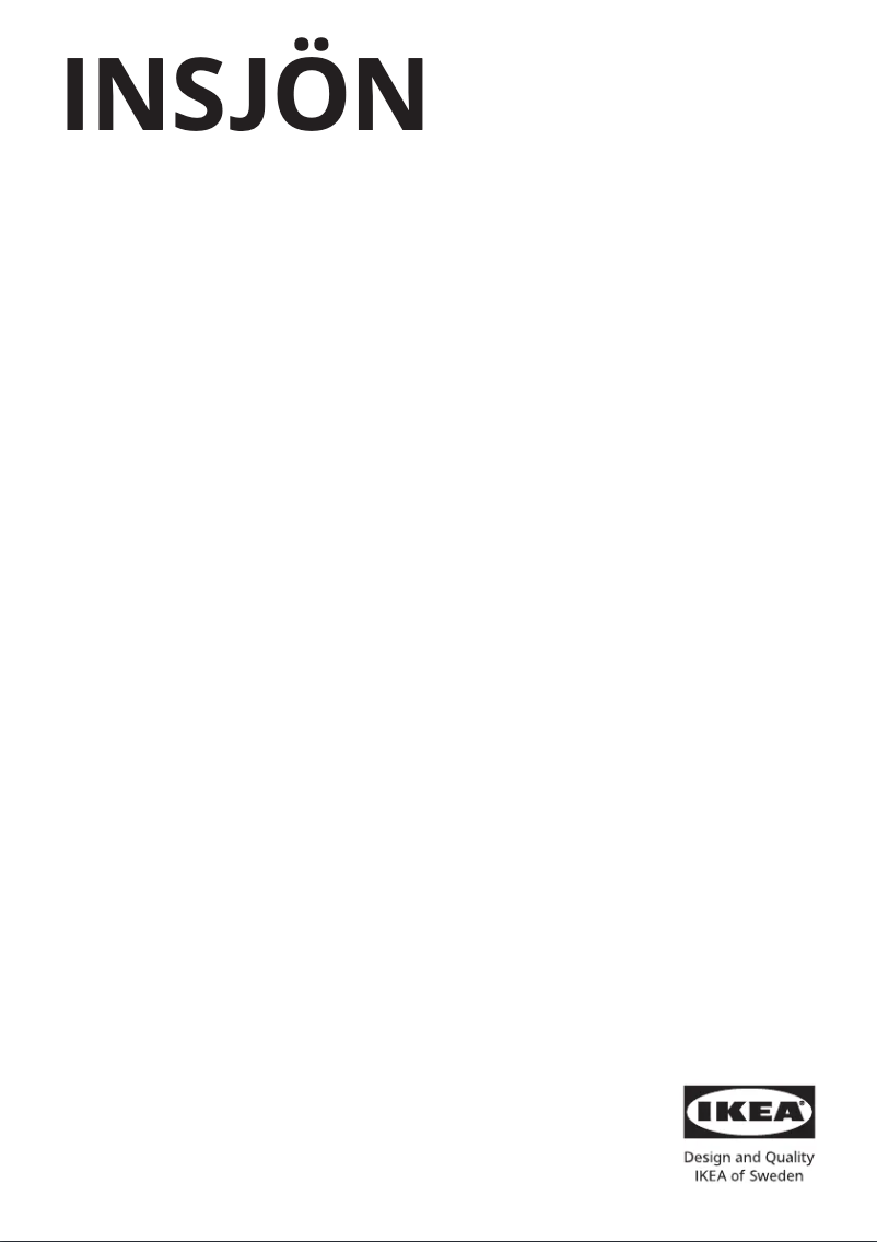 Image de la première page du manuel de l'appareil INSJÖN 804.938.71