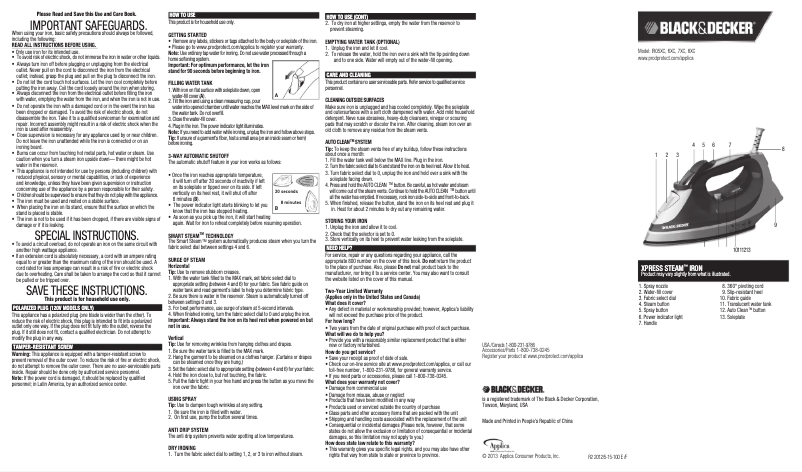 Page 1 de la notice Manuel utilisateur Black & Decker IR06XC