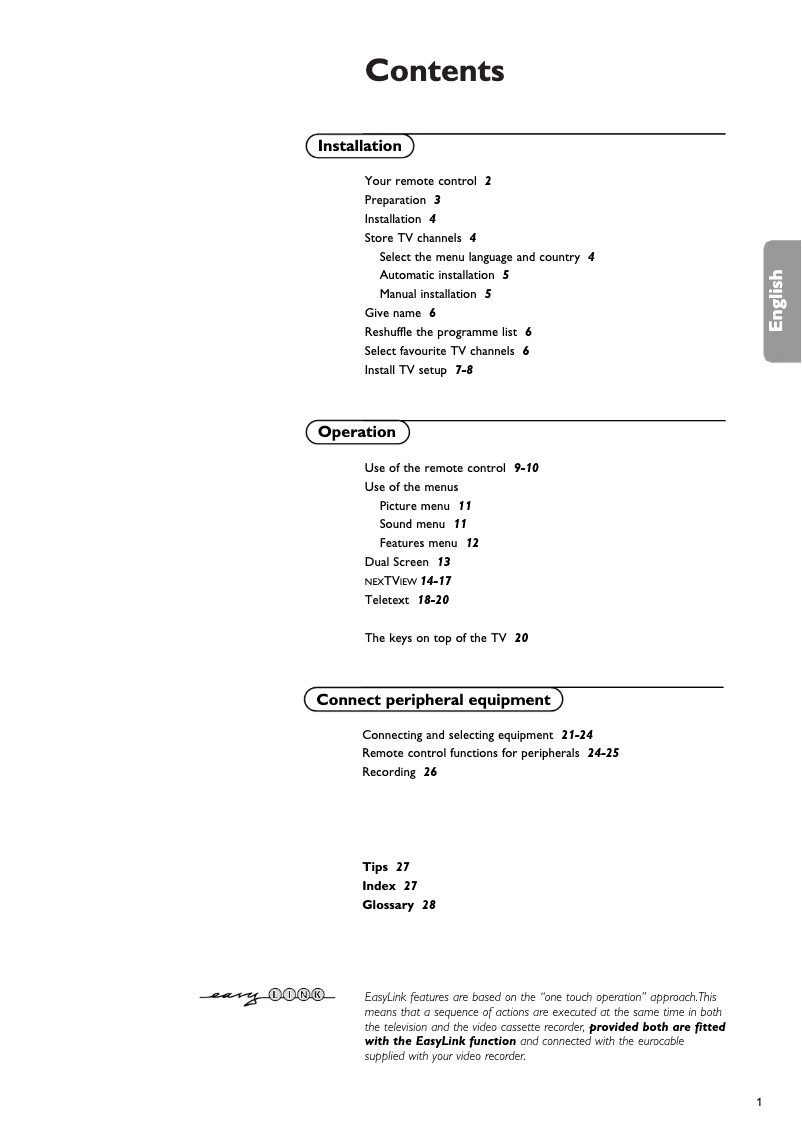 Page 1 de la notice Manuel utilisateur Philips 32PW8406