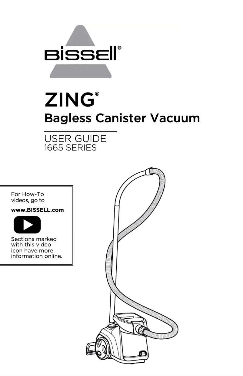 Página 1 del manual Manual de usuario Bissell Zing 1665