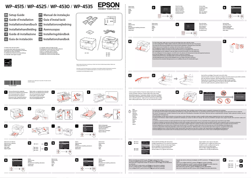 Página 1 del manual Guía de instalación Epson WorkForce Pro WP-4525 DNF