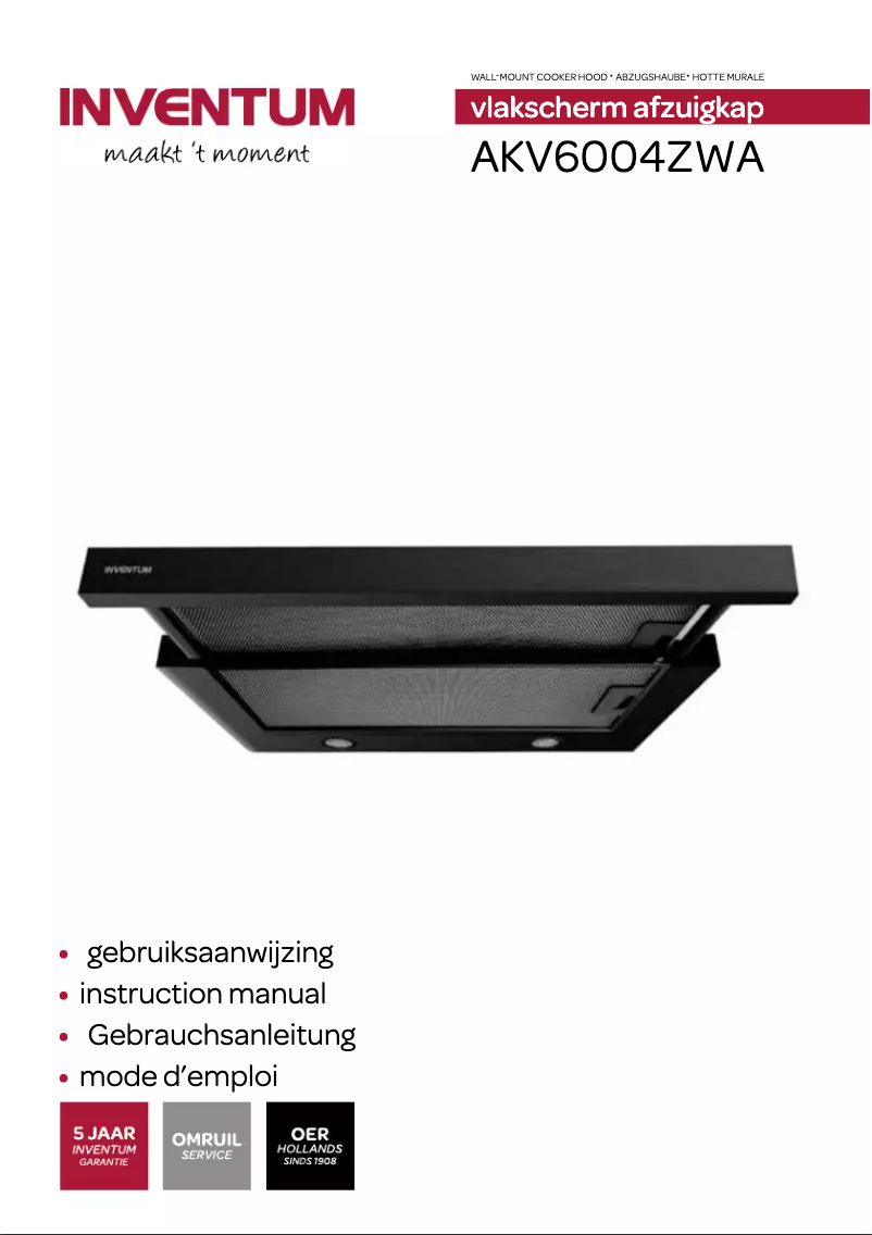 Página 1 del manual Manual de usuario Inventum AKV6004RVS