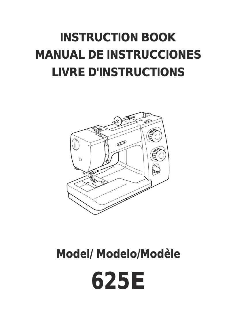 Image de la première page du manuel de l'appareil 625E Sewist