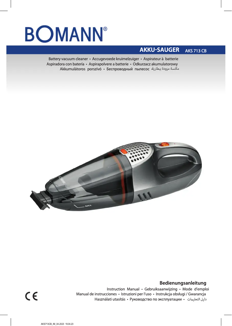 Image de la première page du manuel de l'appareil AKS 713 CB